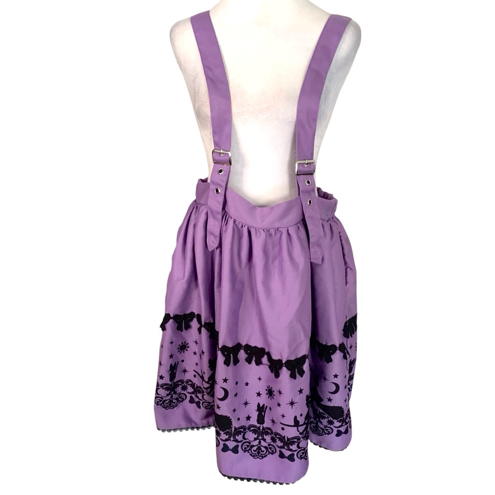 Studio Ghibli Kiki’s Delivery Service XL Purple Black Suspender Skirt Cosplay - Picture 1 of 10